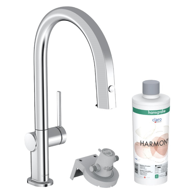 Hansgrohe Aqittura M91 Vízszűrős konyhai csaptelep 210, kihúzható zuhanyfejjel, 1jet, indulókészlet, króm