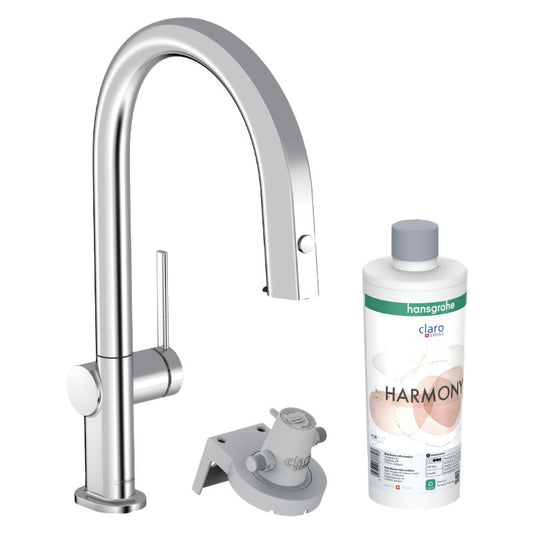 Hansgrohe Aqittura M91 Vízszűrős konyhai csaptelep 210, kihúzható zuhanyfejjel, 1jet, indulókészlet, króm