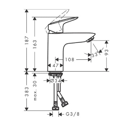 Hansgrohe Logis mosdó csaptelep 100