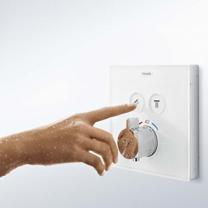 Hansgrohe Showerselect glass falsík alatti termosztátos csaptelep