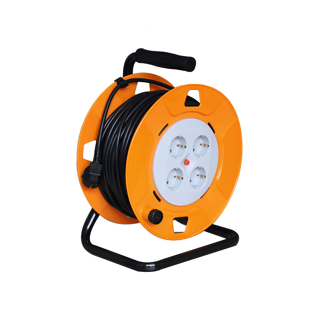 Kábeldob 25m 3x1,5mm PVC kábellel fém talppal IP20