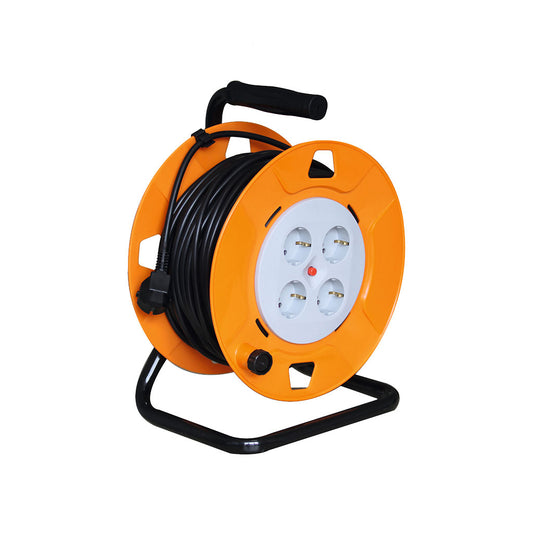 Kábeldob 25m 3x1,5mm PVC kábellel fém talppal IP20