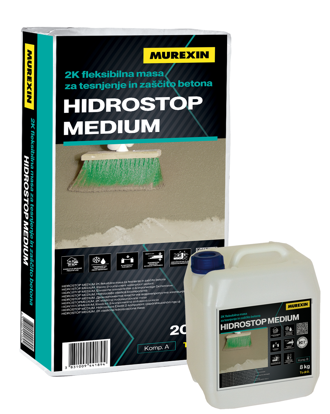 Murexin HIDROSTOP Medium Rugalmas szigetelőbevonat 2K