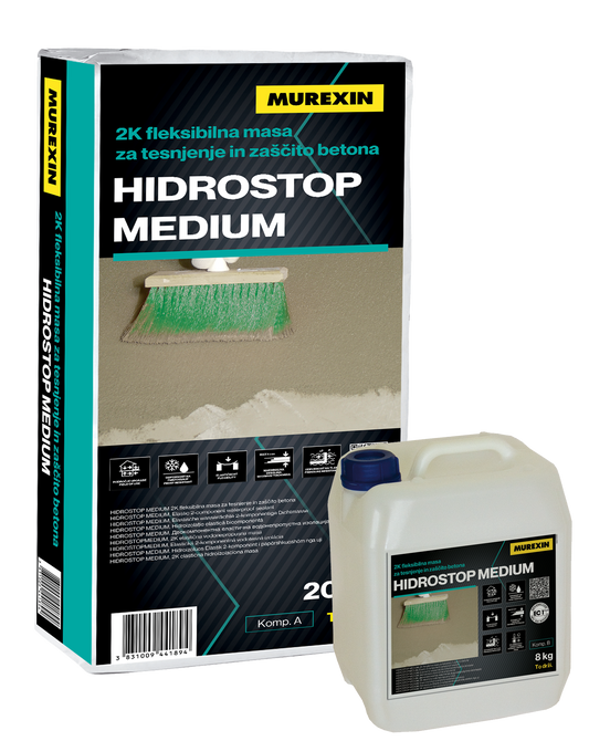 Murexin HIDROSTOP Medium Rugalmas szigetelőbevonat 2K