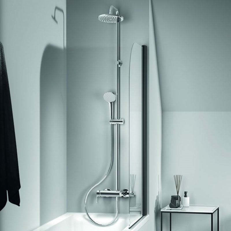 Ideal Standard Cerafine O egykaros zuhanyrendszer kádtöltővel hosszú felszállócsővel, króm