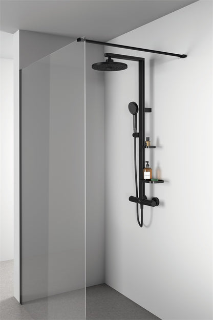 Ideal Standard Ceratherm ALU+ termosztátos zuhanyrendszer, silk black