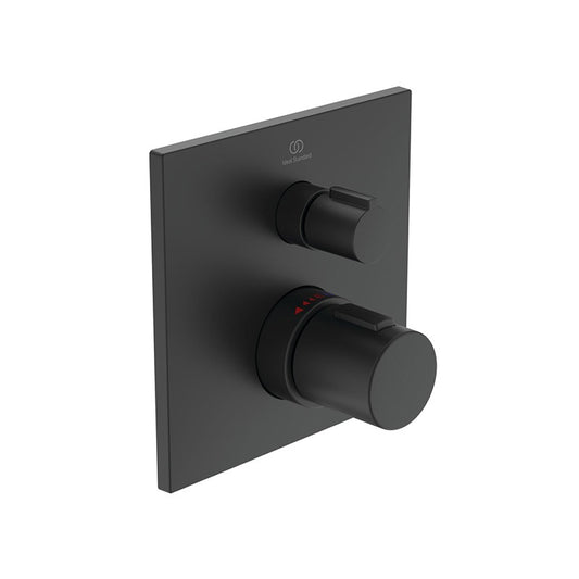Ideal Standard Ceratherm C100 beépített termosztátos zuhany csaptelep színkészlet, 1 fogyasztó, silk black
