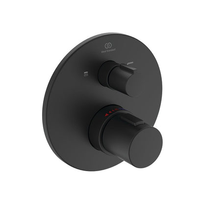 Ideal Standard Ceratherm T100 beépített termosztátos kádtöltő csaptelep színkészlet, 2 fogyasztó, silk black