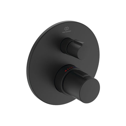 Ideal Standard Ceratherm T100 beépített termosztátos zuhany csaptelep színkészlet, 1 fogyasztó, silk black