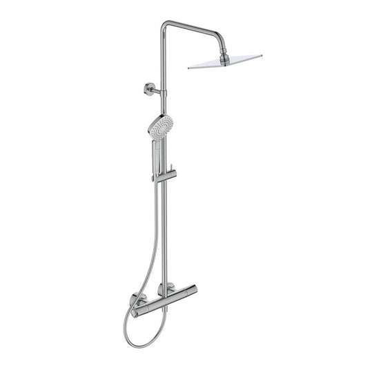 Ideal Standard Ceratherm T100 termosztátos zuhanyrendszer dekoratív polccal, króm