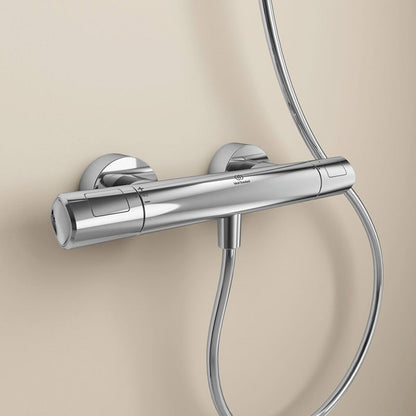 Ideal Standard Ceratherm T100 termosztátos zuhany csaptelep dekoratív polccal, króm