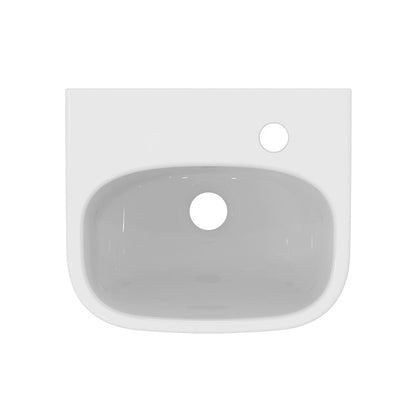 Ideal Standard i.life A kézmosó, 350x300, jobb oldali csaplyukkal, túlfolyóval, fehér