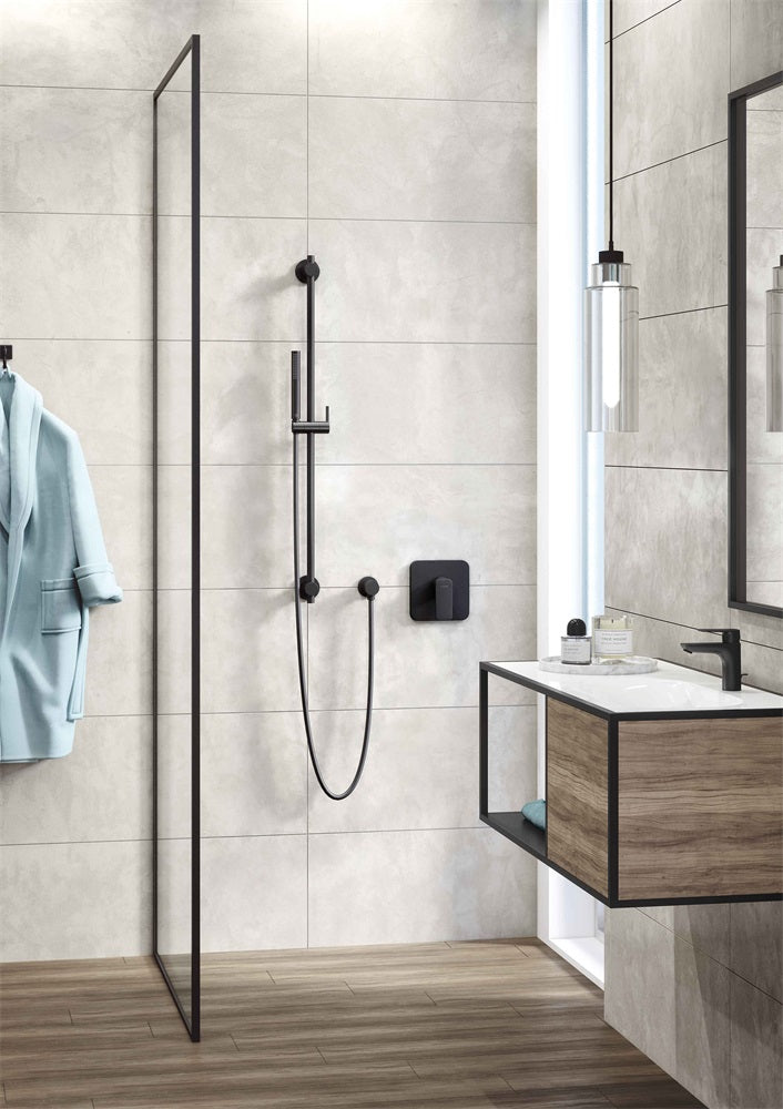 Kludi Pure&Style egykaros, falsík alatti zuhany csaptelep, fekete