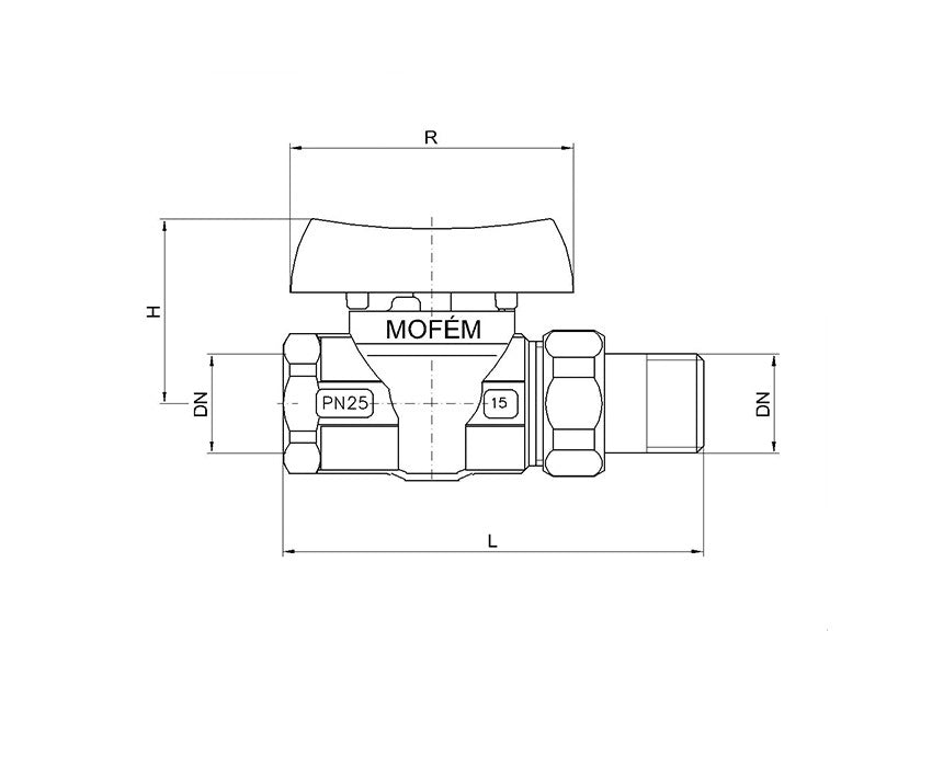 Mofém Flexum gázgcsap 1/2"kb+toldat króm