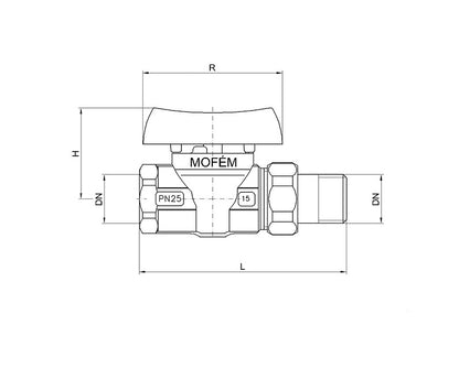 Mofém Flexum gázgcsap 1/2"kb+toldat króm