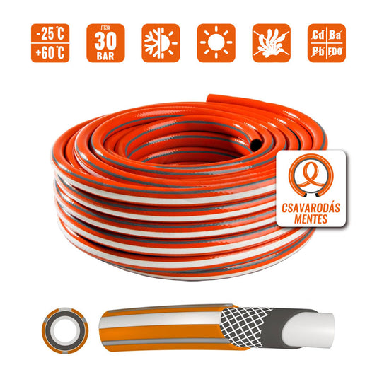 Locsolótömlő 1/2" 50m csavarodásmentes Profi Wtools