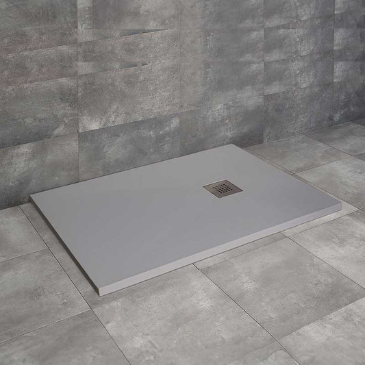 Radaway Kios F 100x80 szögletes, lapos műmárvány zuhanytálca, szürke