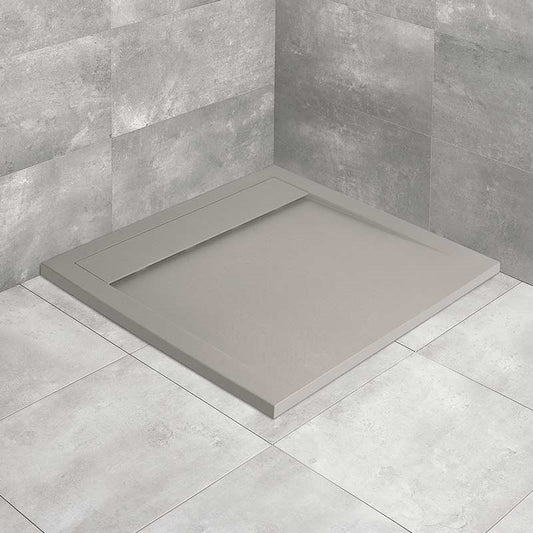 Radaway Teos C 90x90 szögletes, lapos, műmárvány zuhanytálca, cemento