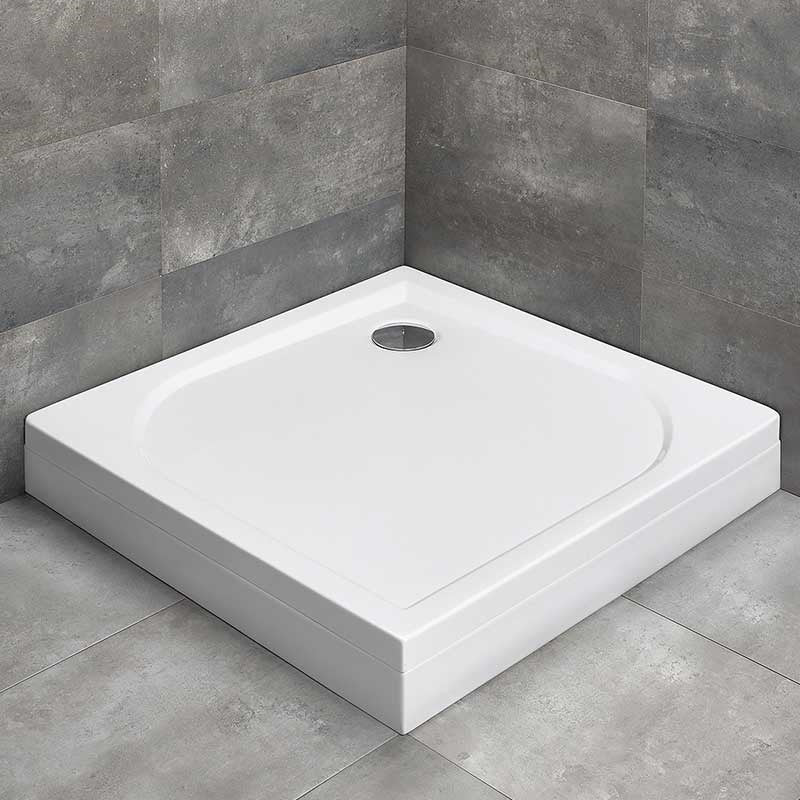 Radaway Delos C 80x80 szögletes, akril zuhanytálca, előlappal, lábbal