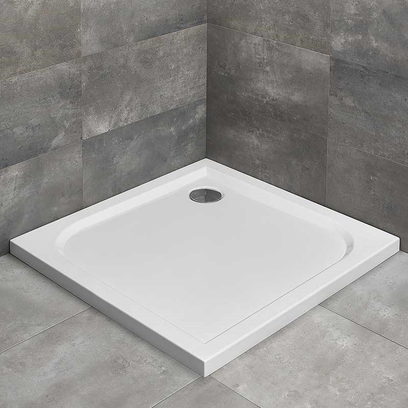 Radaway Delos C 90x90 szögletes, lapos akril zuhanytálca