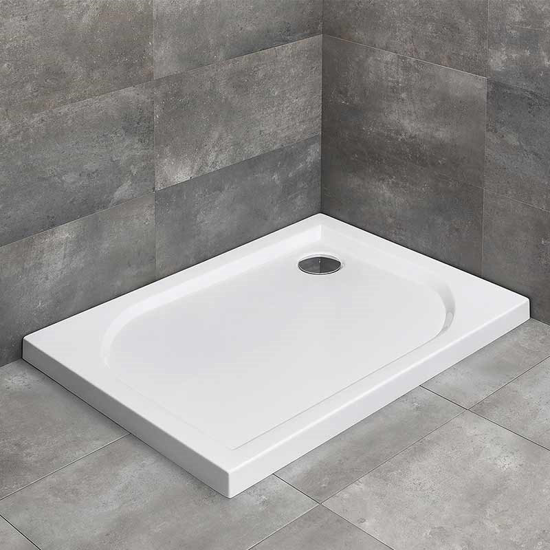 Radaway Delos D 90x75 szögletes, lapos akril zuhanytálca