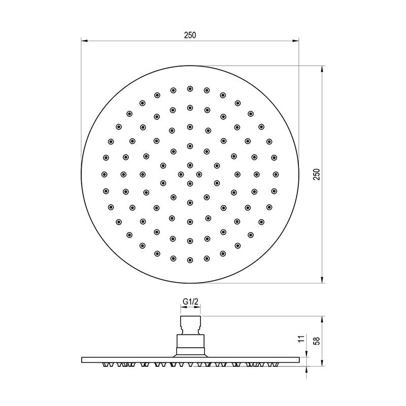 RAVAK 985.00CR FEJZUHANY 25 CM, KRÓM