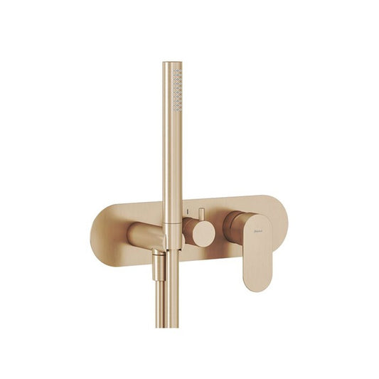 Ravak Elegante EL 068.60rgb.o3.rb07d.+S falba süllyesztett csaptelep szettel, háromutas, - szálcsiszolt rose gold