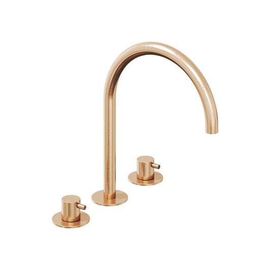 Ravak Espirit es 018.60rgb álló mosdócsaptelep, 3 furatos 270 mm, leeresztő nélkül - szálcsiszolt rose gold