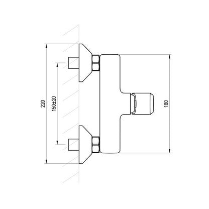 RAVAK LF 032.20BL ZUHANYCSAPTELEP SZETT NÉLKÜL, FEKETE