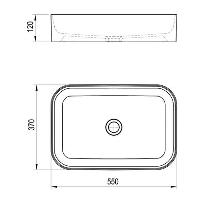 Ravak Ceramic Slim R kerámiamosdó, fekete