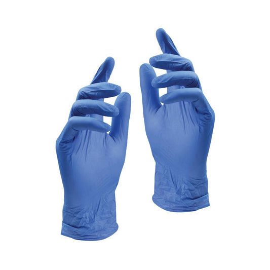 Kesztyű egyszer használatos latex nitril kék XL 100db
