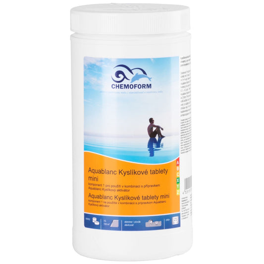 Medence aktív oxigén tabletta, Chemoform 5601 Mini (20 g), fehér, 1 kg, gyorsan oldódó, fertőtlenítő, medencéhez és jakuzzihoz