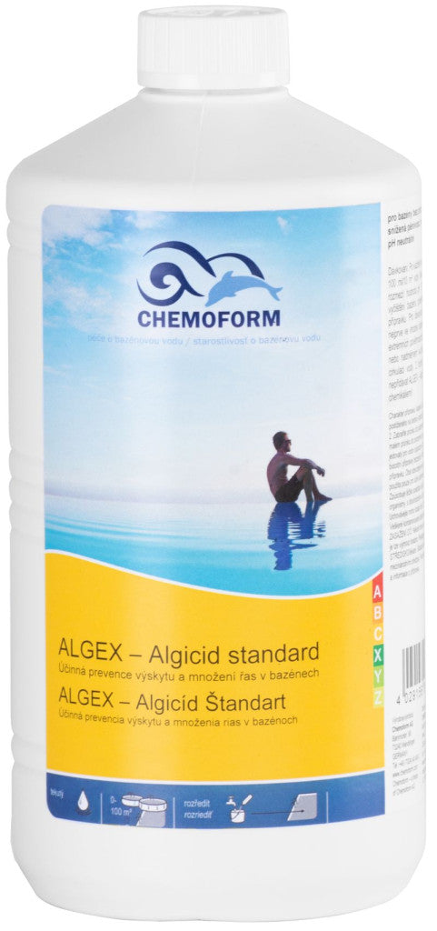 Medence algaölő szer, Chemoform Algicid Standard 0604, fehér, 1 l, klórmentes, csökkentett habzású, pH semleges