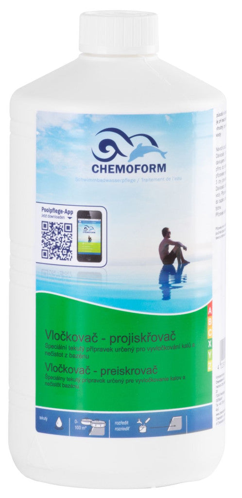 Medence pelyhesítő, Chemoform 0901, fehér, 1 l, folyékony, pH semleges, széles pH-tartomány