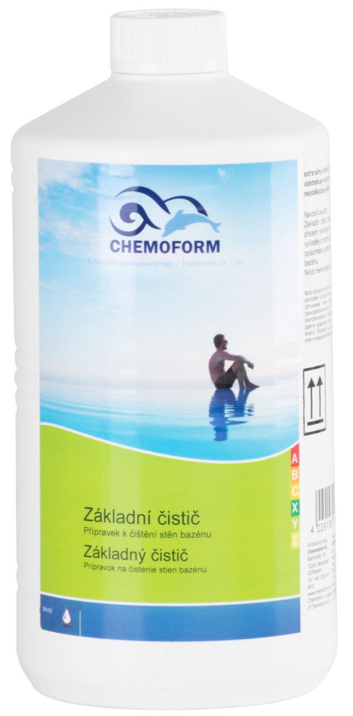 Medence alaptisztító, Chemoform 1333, fehér, 1 l, foszforsav alapú, savas, vízkőoldó, algalerakódás ellen