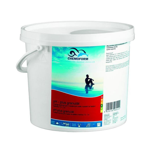 Medence pH emelő granulátum, Chemoform pH Plus, fehér, 3 kg, medencevíz pH-jának növelésére, gyorsan oldódó