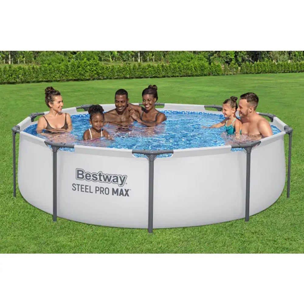 BESTWAY Steel Pro Max csővázas medence szett, 305 x 76 cm, papírszűrős, vízkapacitás 4678 l (56408)