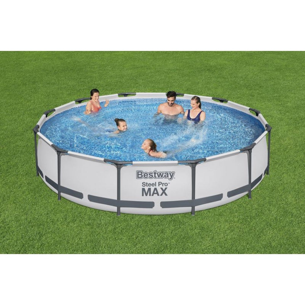 BESTWAY Steel Pro Max csővázas medence szett, 366 x 76 cm, papírszűrős, vízkapacitás 6473 l (56416)