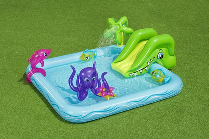 BESTWAY, 53052, Fantastic Aquarium, felfújható kis gyermekmedence, 2,39 x 2,06 x 0,86 m