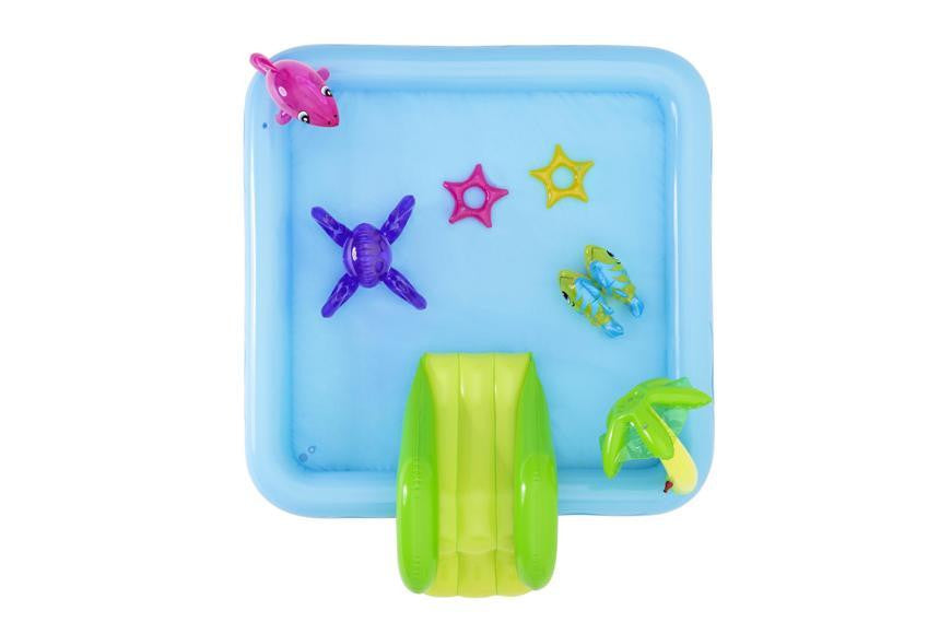 BESTWAY, 53052, Fantastic Aquarium, felfújható kis gyermekmedence, 2,39 x 2,06 x 0,86 m