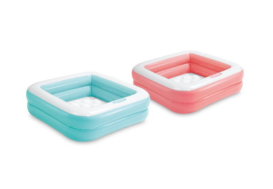 INTEX 57100, Play box, felfújható sokszínű gyermekmedence, 0,86 x 0,86 x 0,25 m