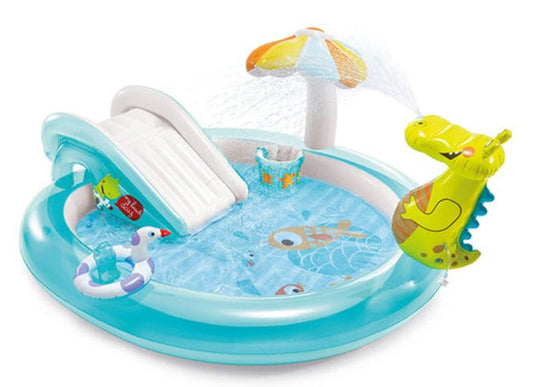 INTEX 57165 Gator play center felfújható gyermekmedence, 2,01 x 1,70 x 0,84 m