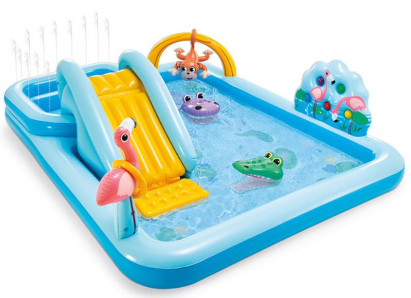 INTEX 57161, Jungle adventure play center felfújható gyermekmedence, 2,44 x 1,98 x 0,71 m