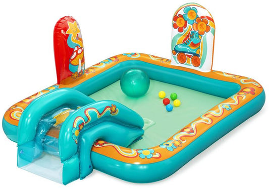 BESTWAY medence, Retro Groove Play Center gyermek, felfújható, 152x74 cm
