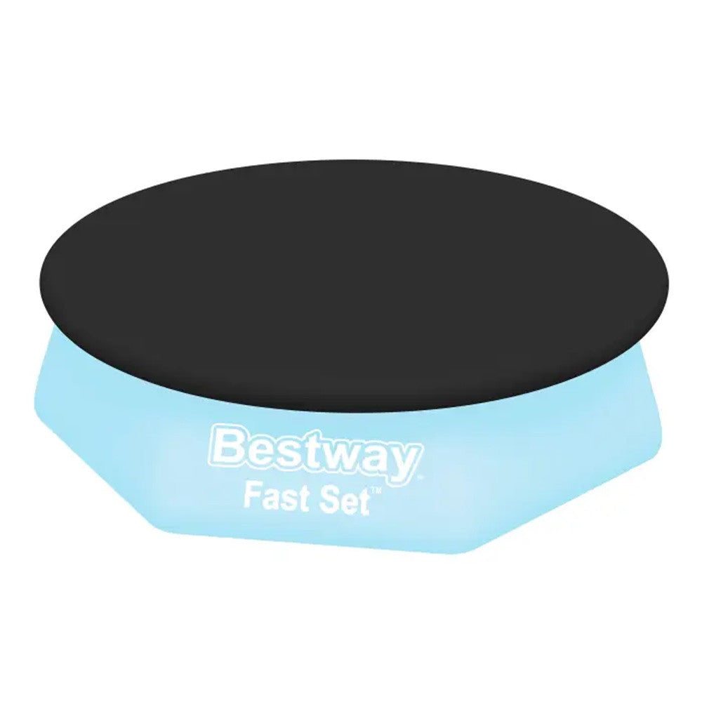 Medence védőtakaró, BESTWAY FlowClear, fekete, 2,44 m, polietilén (PE) (58032)