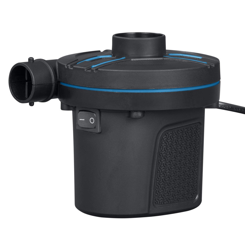 Elektromos pumpa, BESTWAY PowerTouch, fekete, 110 W, 220–240 V, 680 l/perc, 11,3 × 10,1 × 11 cm, 3 cserélhető fúvóka, felfújás és leeresztés funkció (62252)
