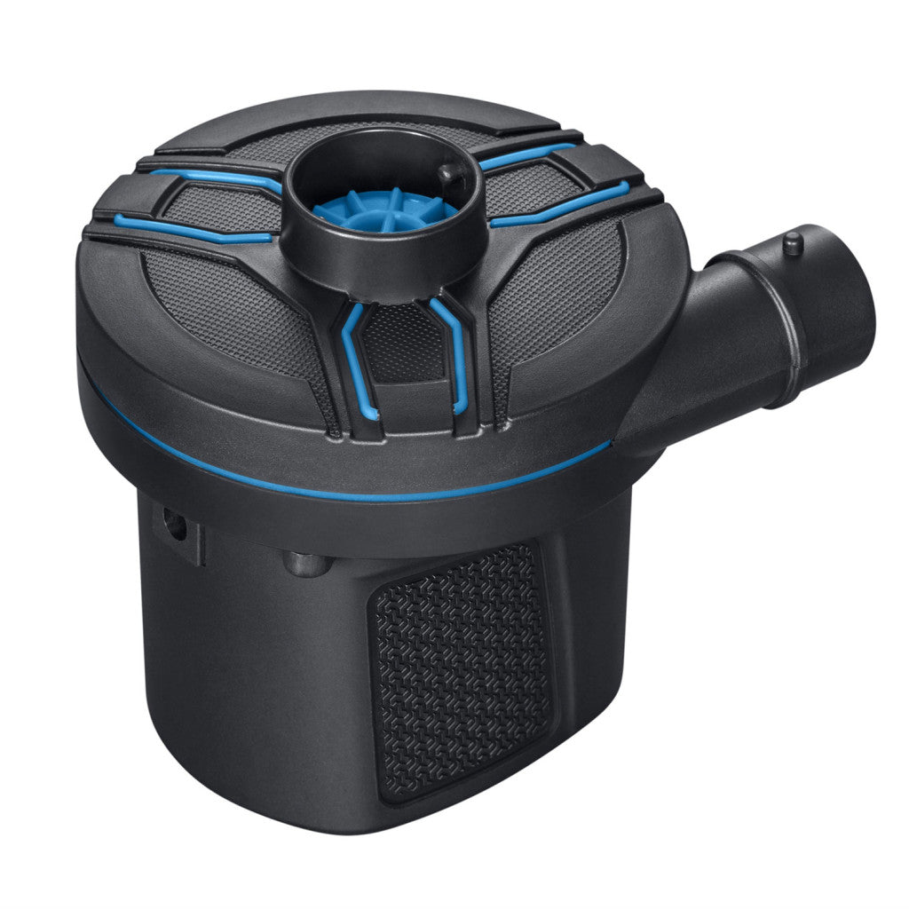 Elektromos pumpa, BESTWAY PowerTouch, fekete, 30 W, 220–12 V, 490 l/perc, 11,3 x 10,1 x 10,7 cm, 3 cserélhető fúvóka, felfújás és leeresztés funkció (62255)