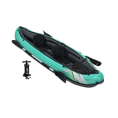 Felfújható kajak, BESTWAY Hydro-Force Ventura X2, türkiz, 330 x 86 cm (2 személyes), PVC, evezővel, pumpával, hordtáskával, javítótapasszal, kivehető ülésekkel, teherbírás: 200 kg (65052)