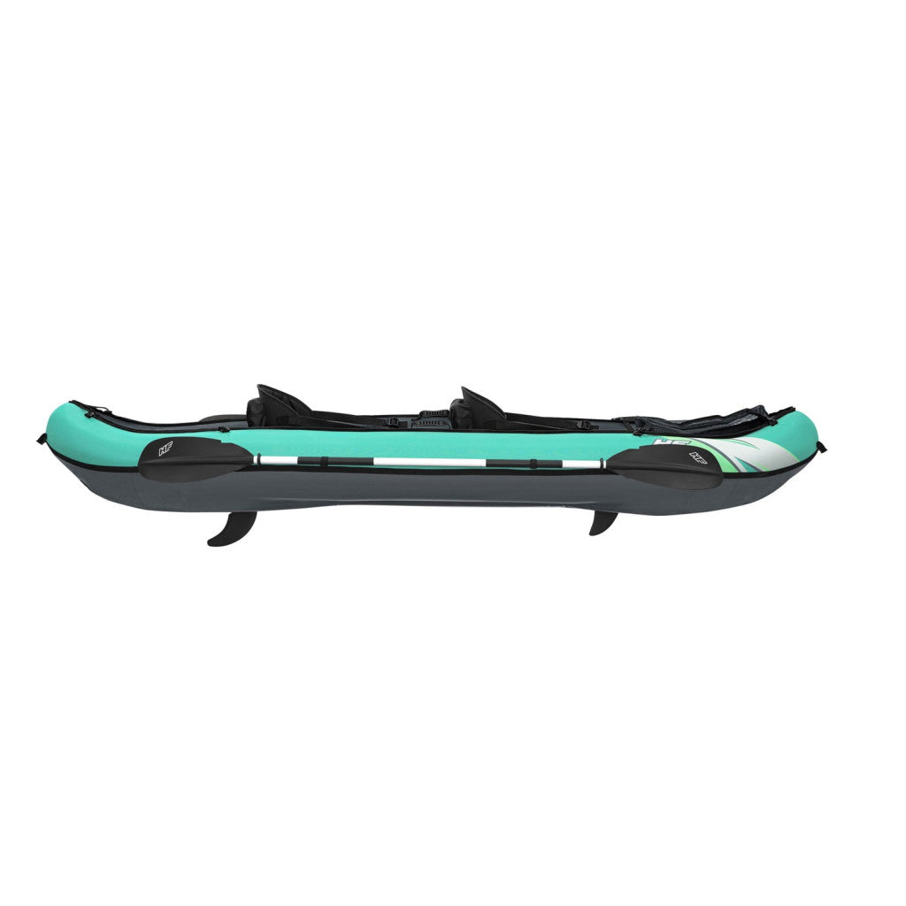 Felfújható kajak, BESTWAY Hydro-Force Ventura X2, türkiz, 330 x 86 cm (2 személyes), PVC, evezővel, pumpával, hordtáskával, javítótapasszal, kivehető ülésekkel, teherbírás: 200 kg (65052)