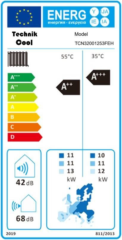 Technik Cool Pro split levegő-víz hőszivattyú, 12 kw, 3 fázisú, 400v